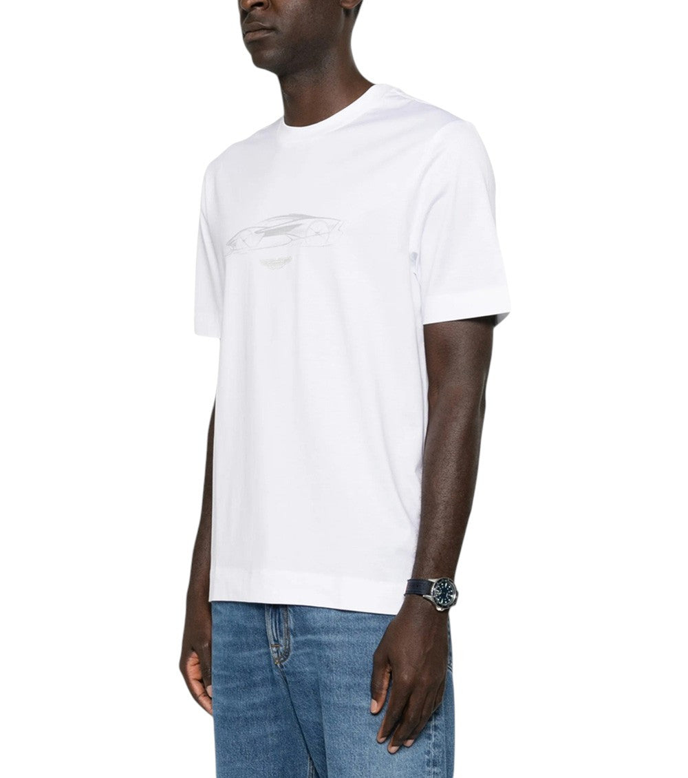 White Crew Neck T-Shirt 2