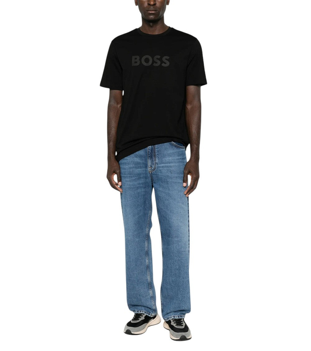 Black Regular Logo T-Shirt 4