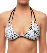 BlackWhite Printed Bikini Top Swimwear 1
