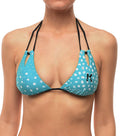 Sky Blue Printed Bikini Top Swimwear 1