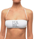 White Logo Bikini Top Swimwear 1