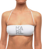 White Logo Bikini Top Swimwear 1