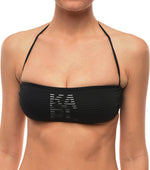 Black Logo Bikini Top Swimwear 1