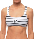 BlackWhite Stripes Bikini Top Swimwear 1