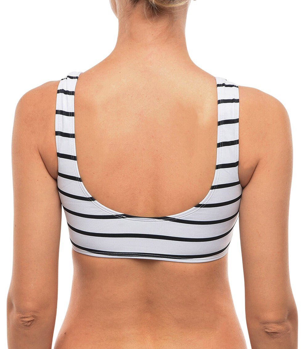 BlackWhite Stripes Bikini Top Swimwear 2