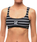 BlackWhite Stripes Bikini Top Swimwear 1