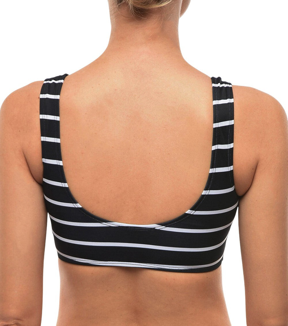 BlackWhite Stripes Bikini Top Swimwear 2