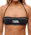 Black Logo Bikini Top Swimwear 1