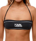 Black Logo Bikini Top Swimwear 1