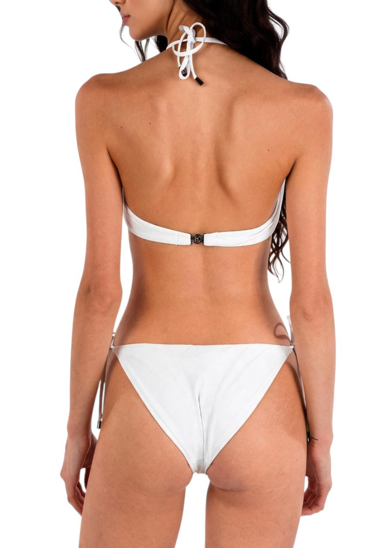 White Graphic Bikini Top Swimwear 2