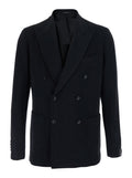 Black Peaked Lapel Blazer 1