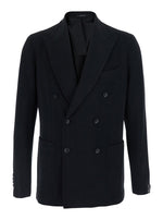 Black Peaked Lapel Blazer 1
