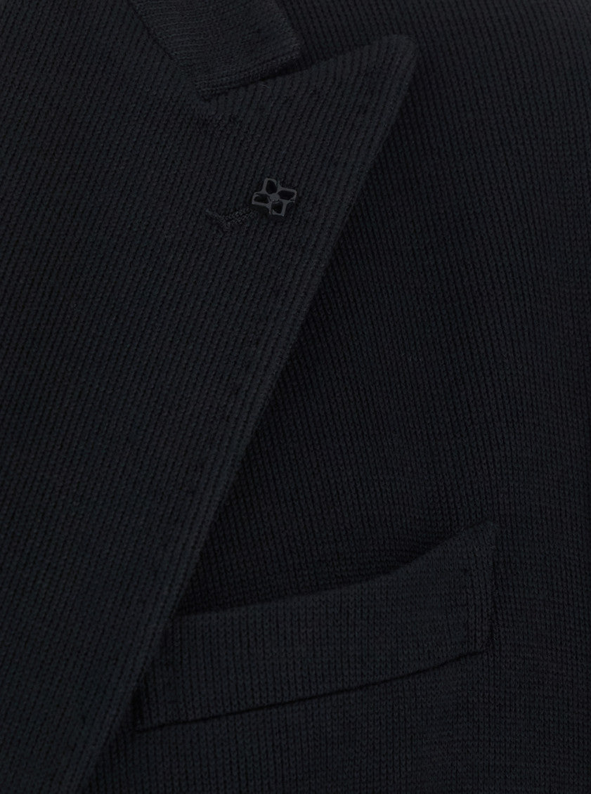 Black Peaked Lapel Blazer 3