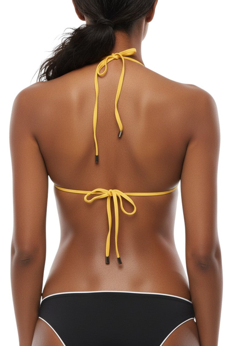 Yellow Logo Bikini Top Swimwear 2