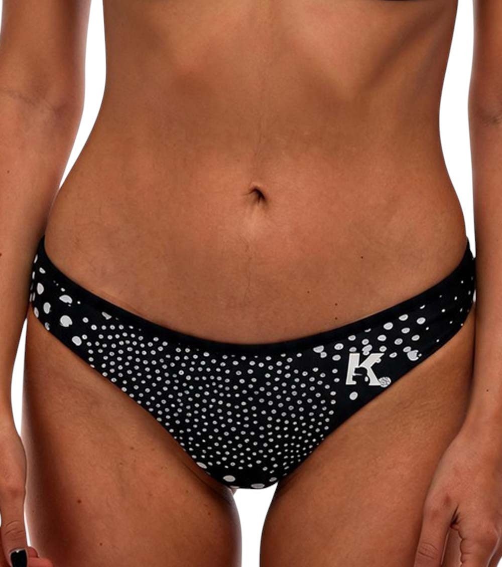 Black Polka Dot Bikini Bottom Swimwear 1