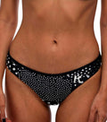 Black Polka Dot Bikini Bottom Swimwear 1