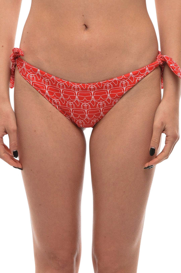 Red Logo Bikini Bottom Swimwear 1