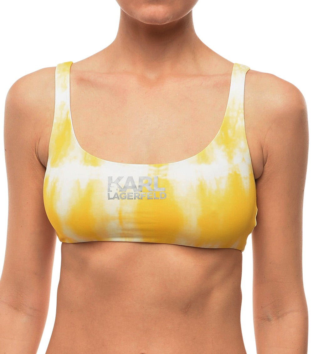 Yellow Tie-Dye Bikini Top Swimwear 1