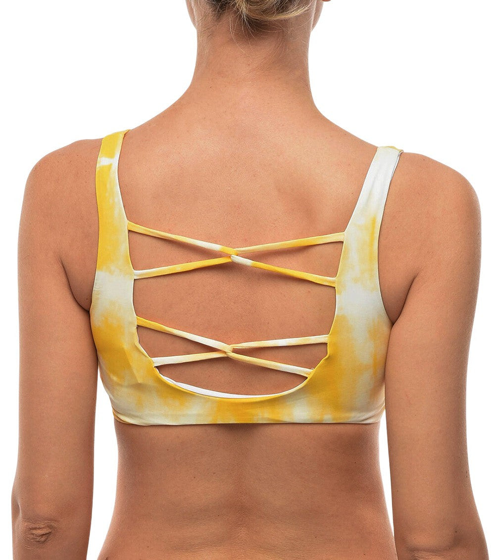 Yellow Tie-Dye Bikini Top Swimwear 2