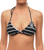 BlackWhite Stripes Bikini Top Swimwear 1