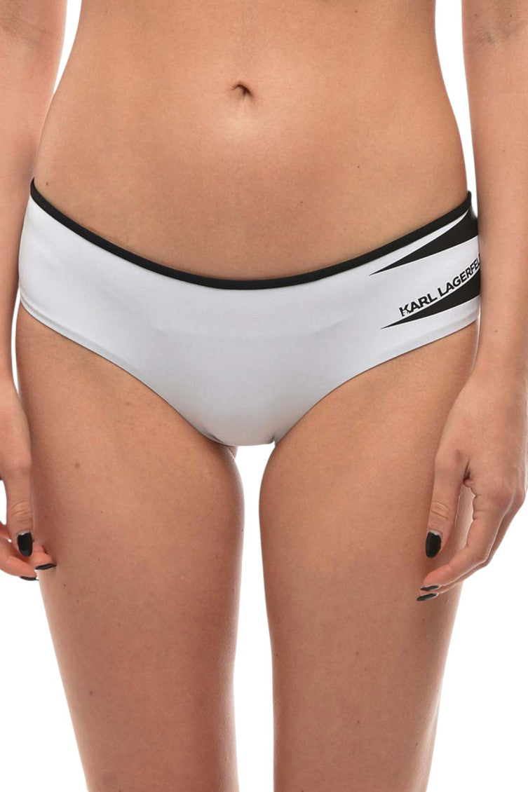 BlackWhite Logo Bikini Bottom Swimwear 1