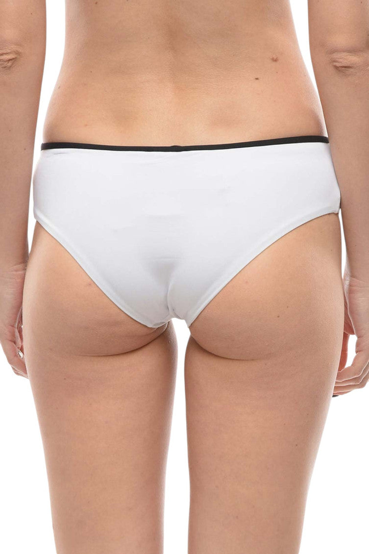 BlackWhite Logo Bikini Bottom Swimwear 2
