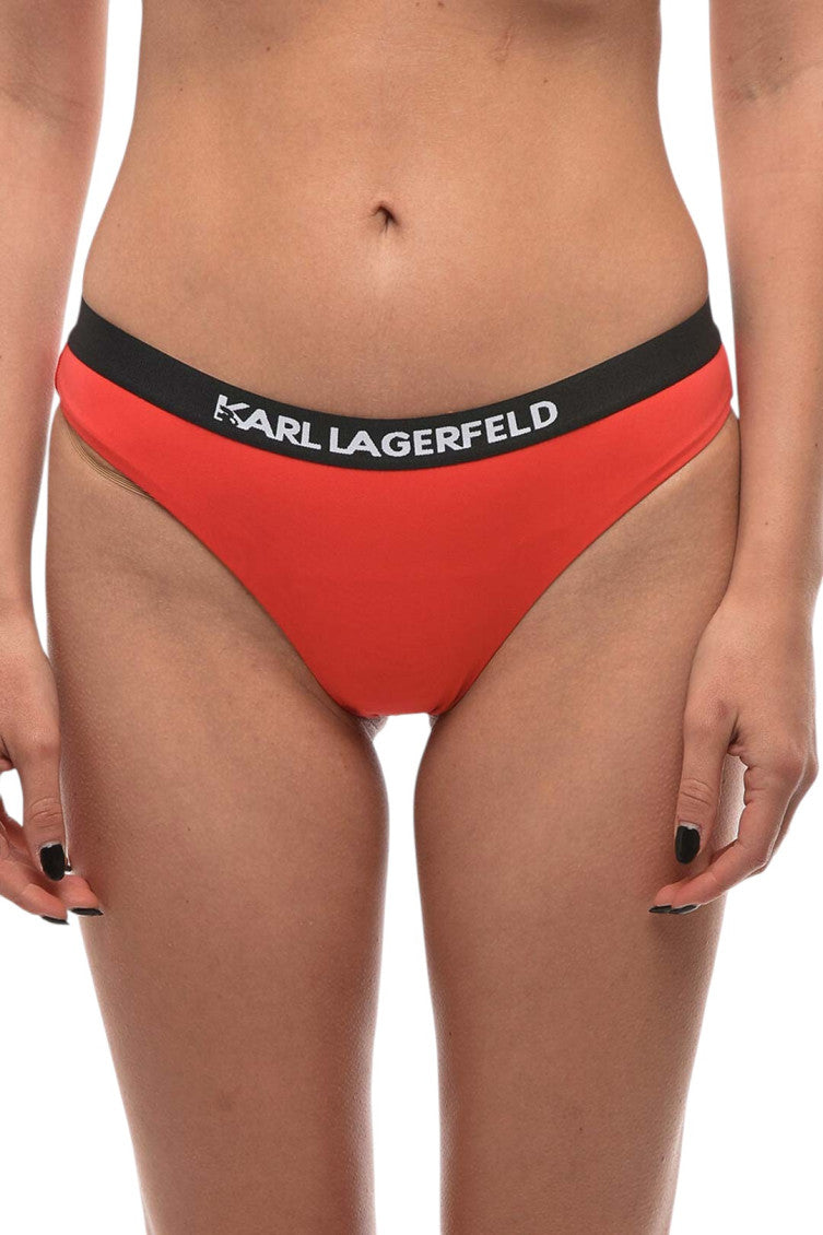 Red Logo Bikini Bottom Swimwear 1