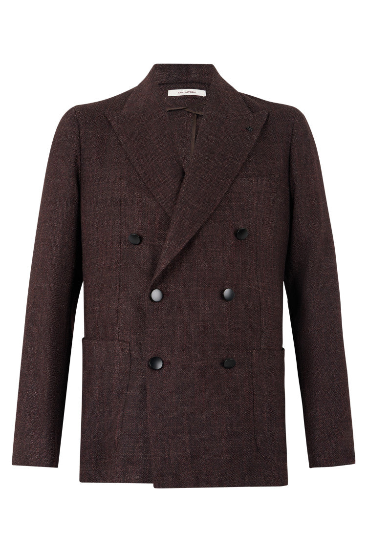 Dark Brown Textured Blazer 1
