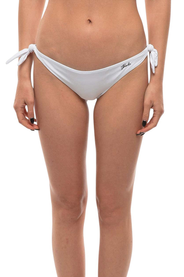 White Logo Bikini Bottom Swimwear 1