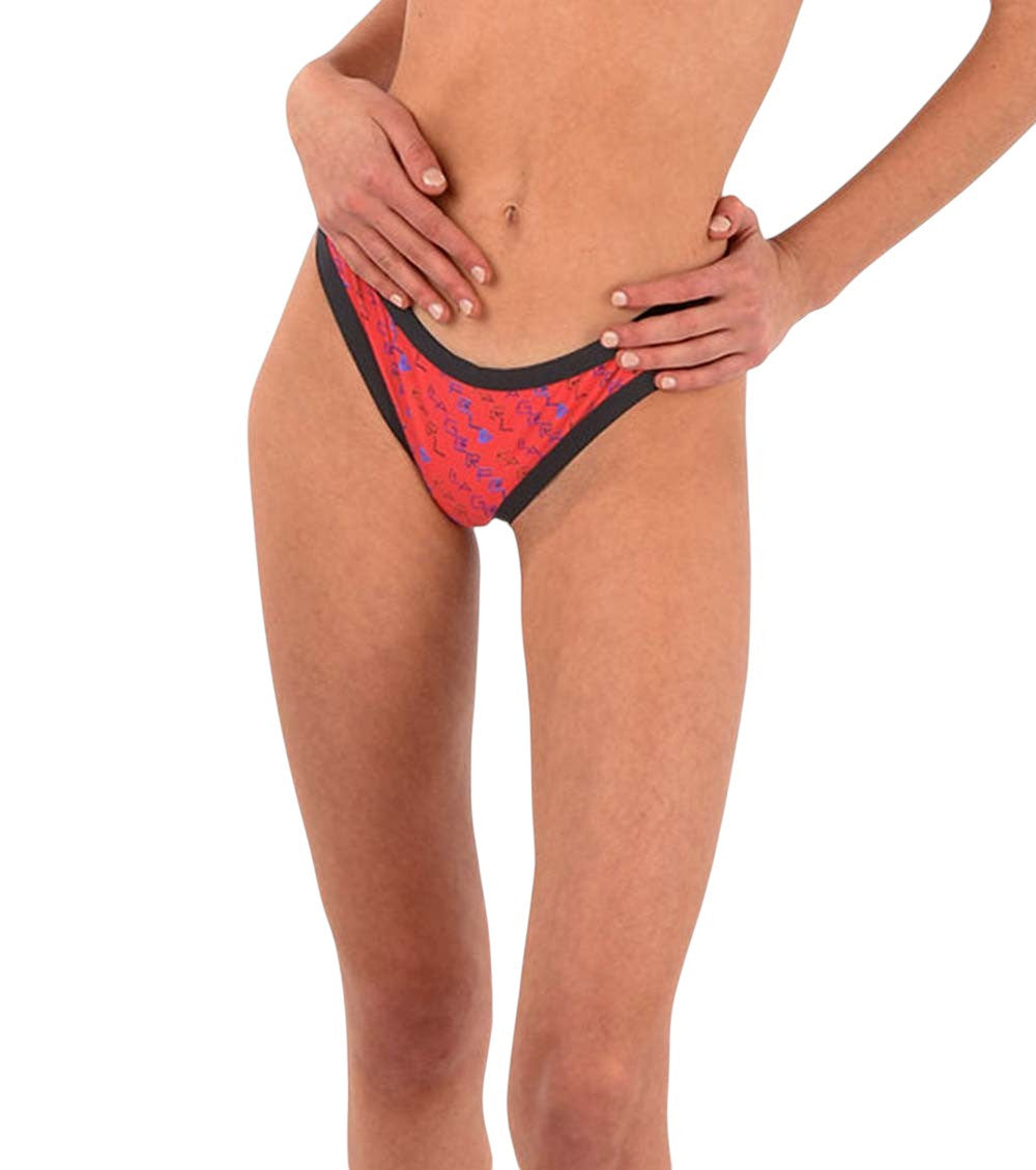 Red Logo Bikini Bottom Swimwear 1