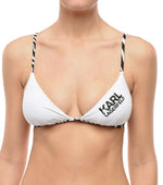 White Logo Bikini Top Swimwear 1
