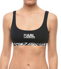 Black Logo Bikini Top Swimwear 1