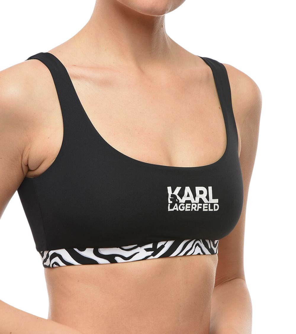 Black Logo Bikini Top Swimwear 2