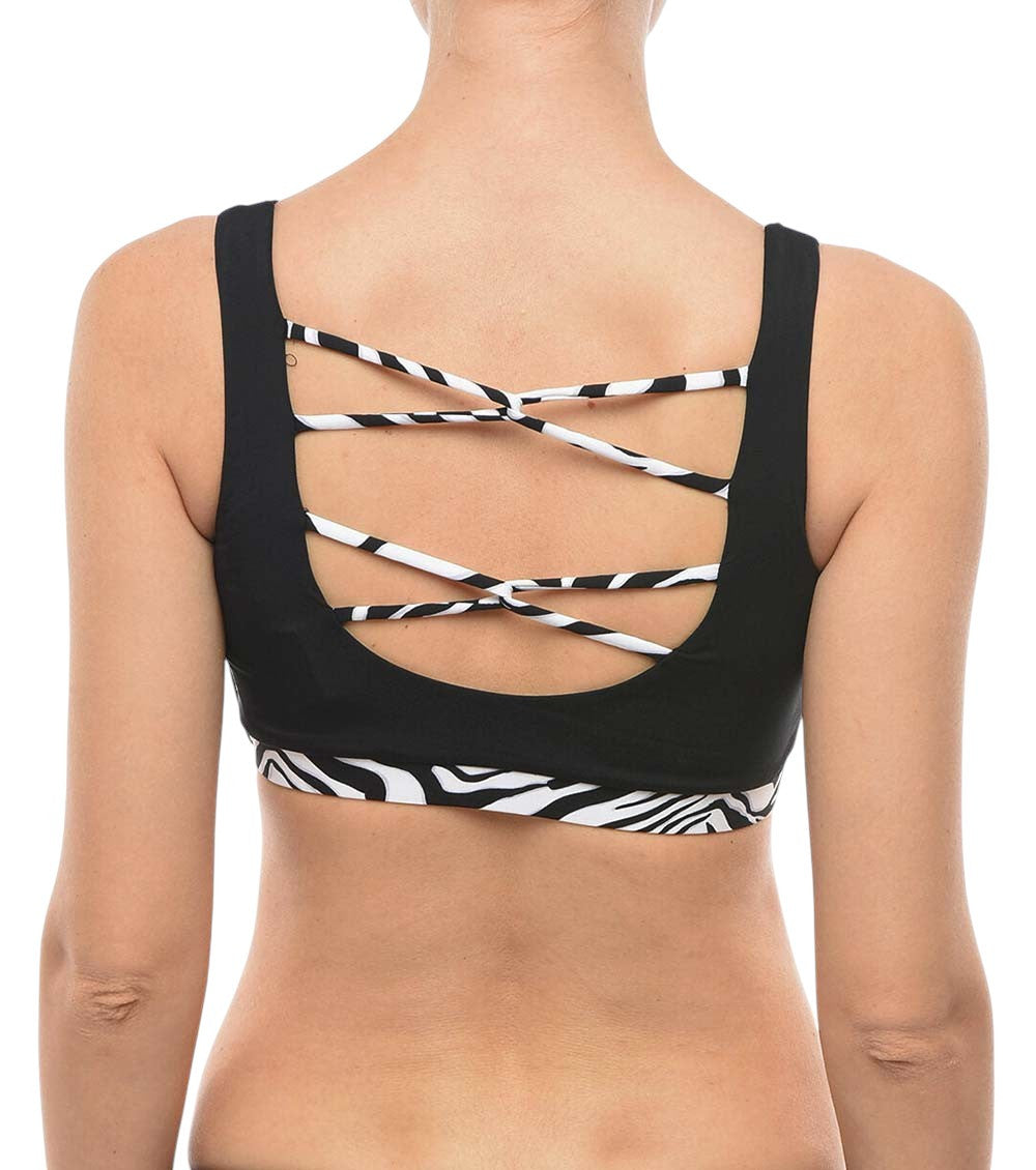 Black Logo Bikini Top Swimwear 3