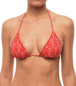 Red Logo Bikini Top Swimwear 1