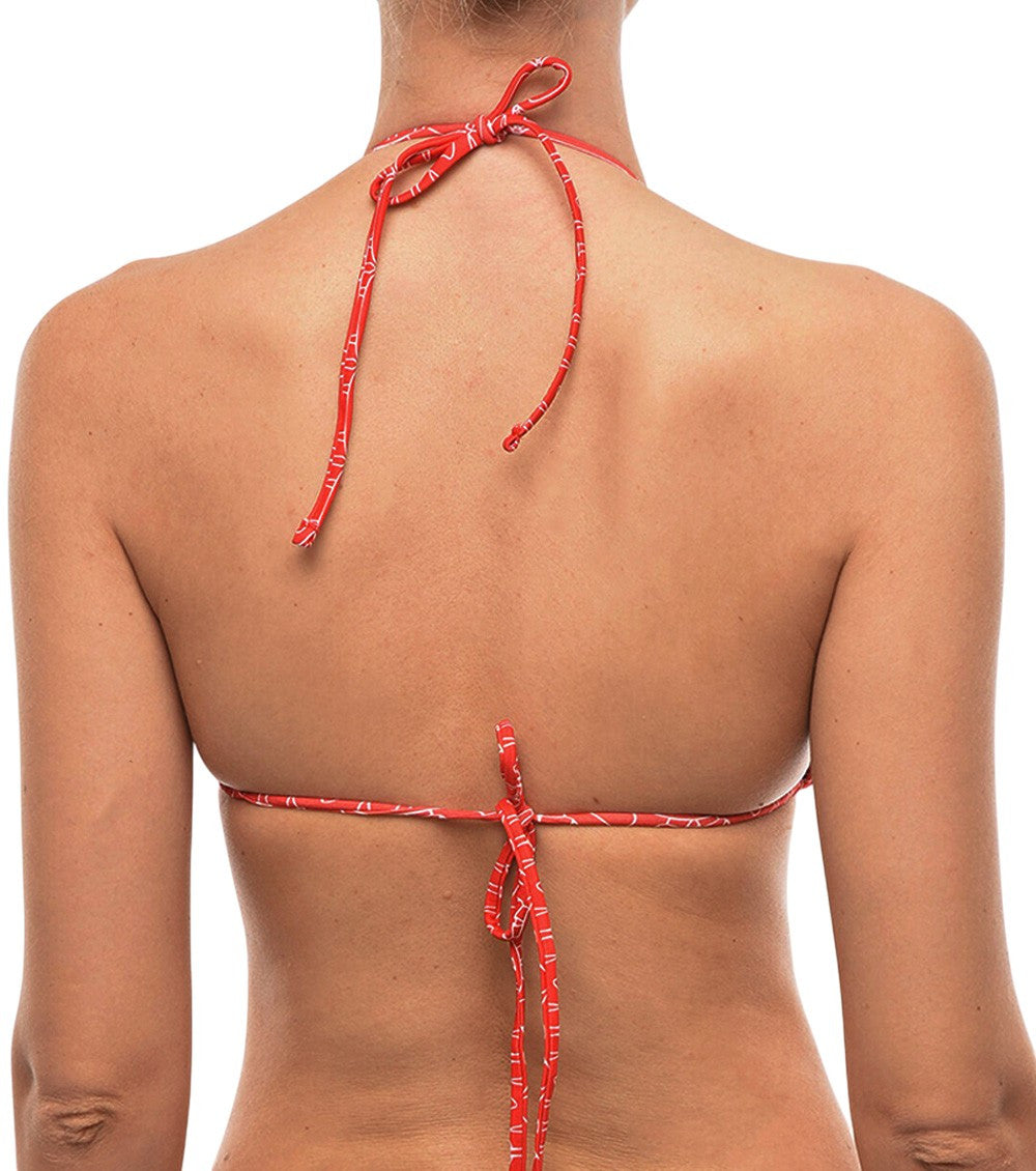 Red Logo Bikini Top Swimwear 2