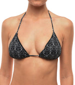 Black Graphic Bikini Top Swimwear 1