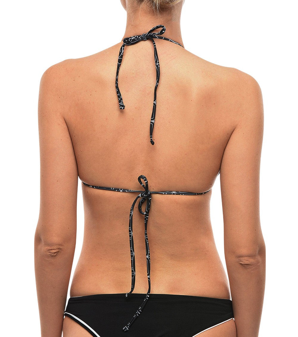 Black Graphic Bikini Top Swimwear 2