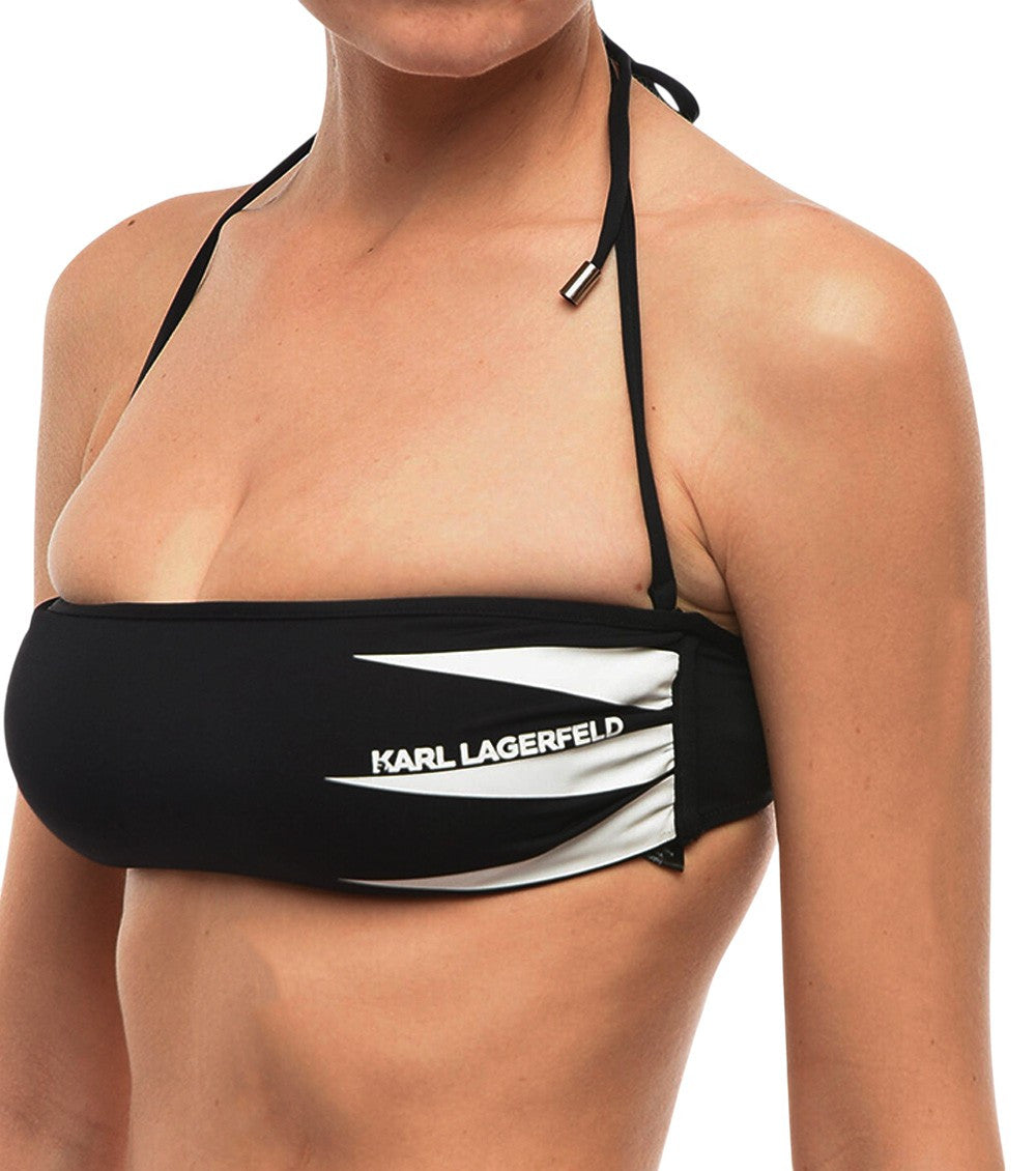 Black Logo Bikini Top Swimwear 3