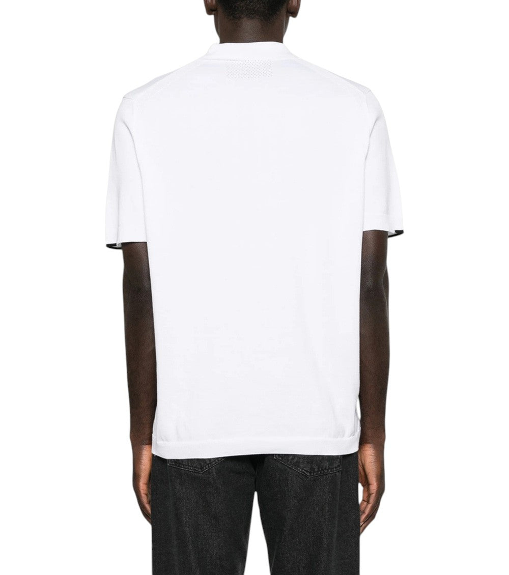 White Logo Shirt Collar Polo 3