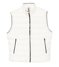 White Quilted Sleeveless Jacket 1