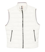 White Quilted Sleeveless Jacket 1