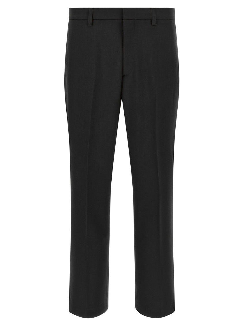 Black Flat Front Trousers 1