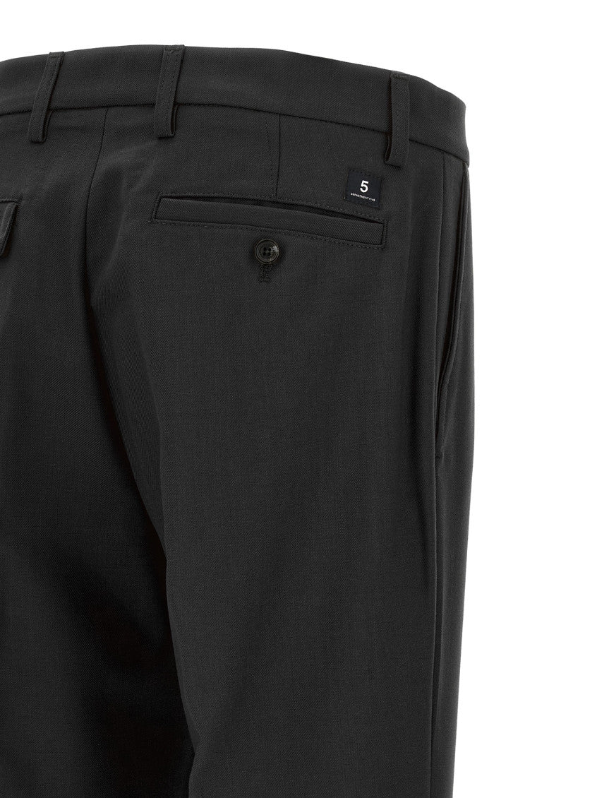 Black Flat Front Trousers 4