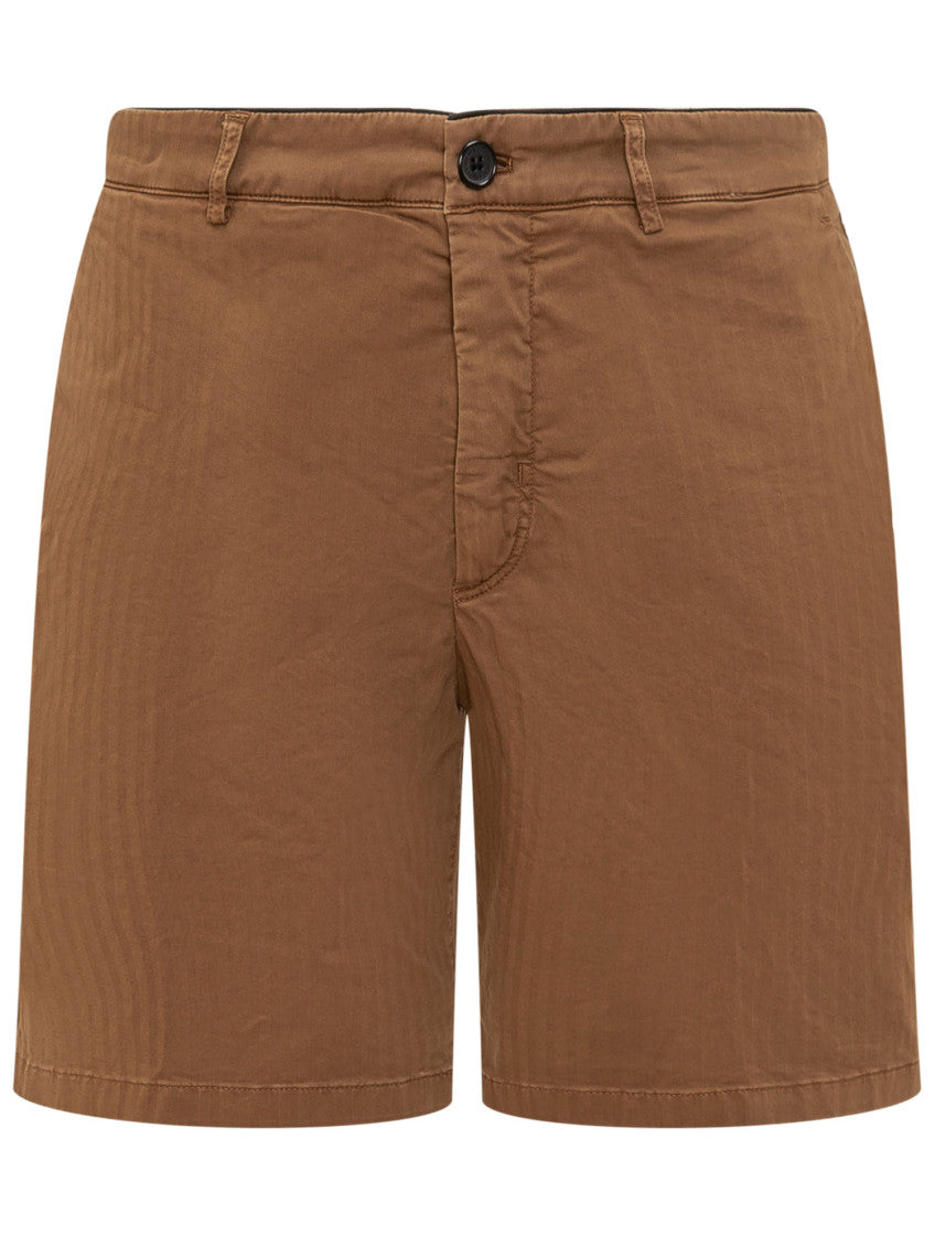 Brown Regular Solid Shorts 1
