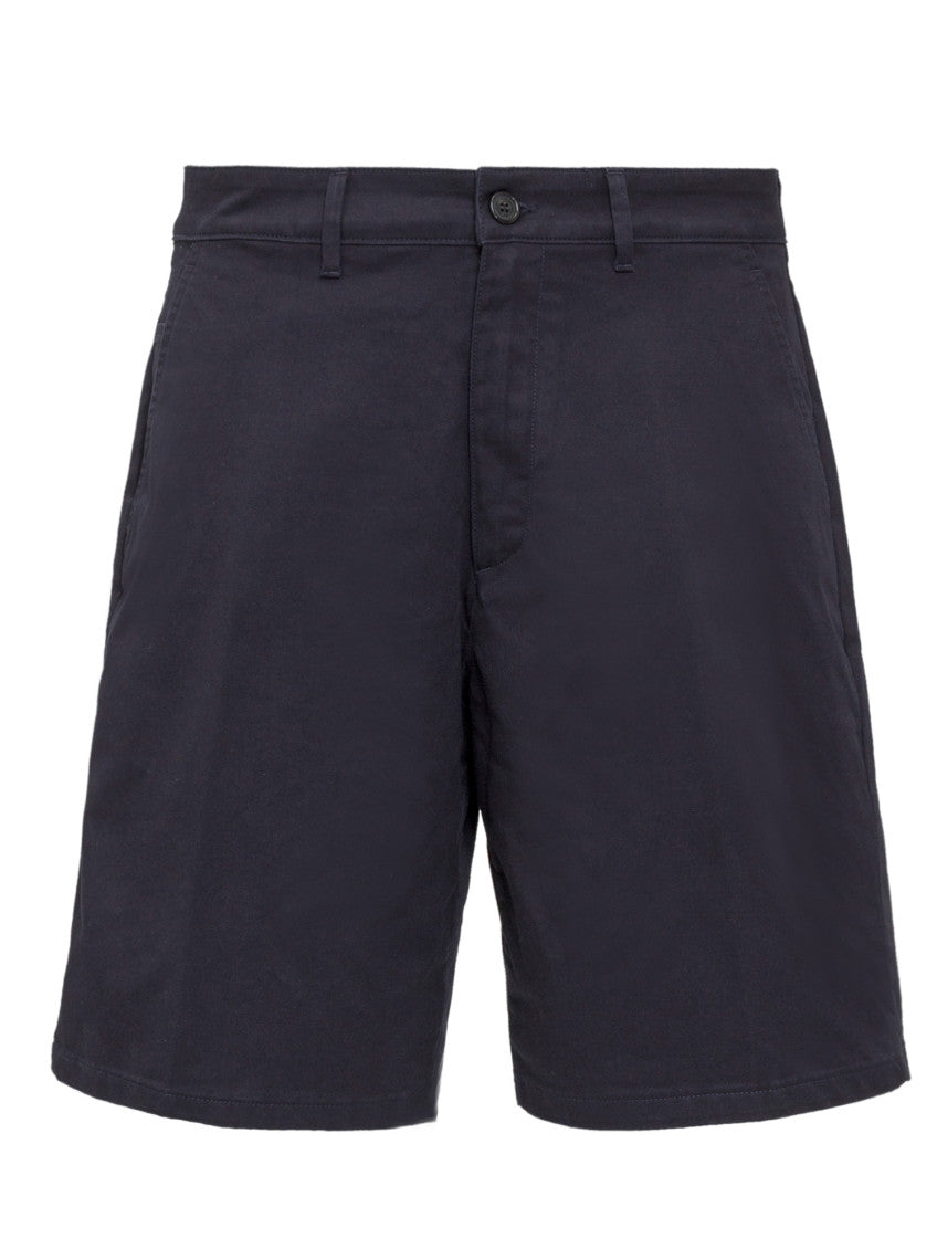 Navy Blue Solid Shorts 1