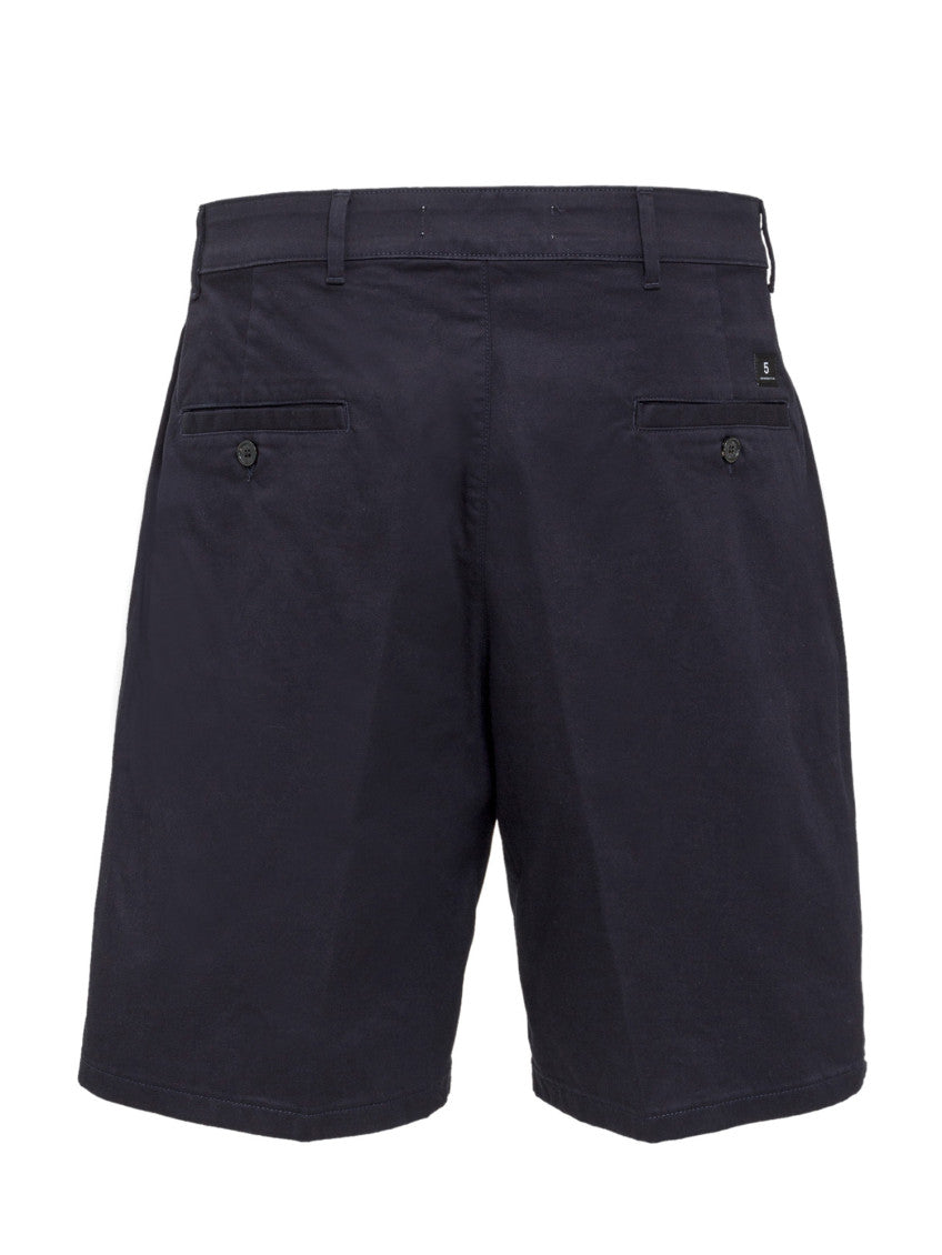 Navy Blue Solid Shorts 2