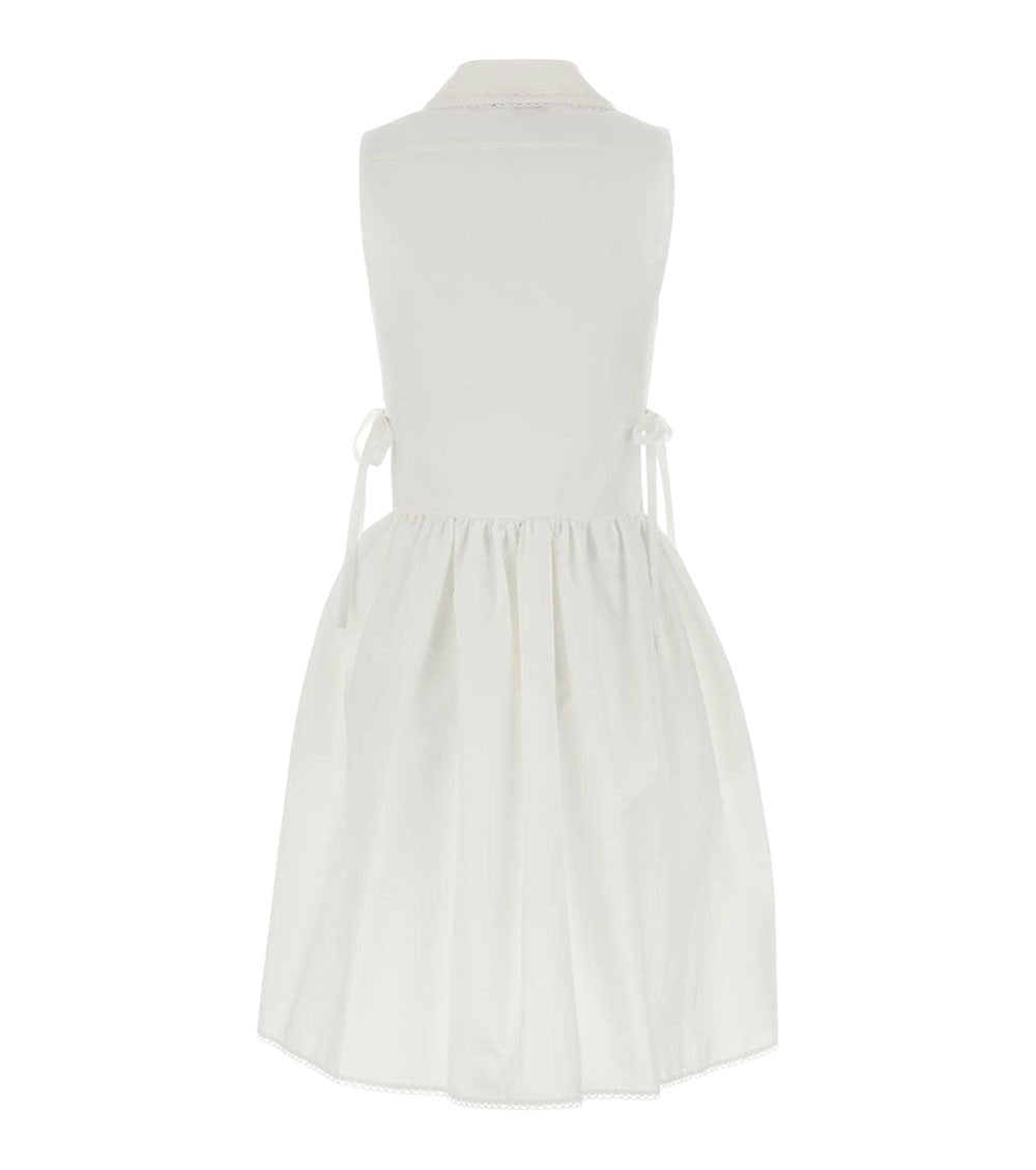 White Shirt Collar Mini Dress 2