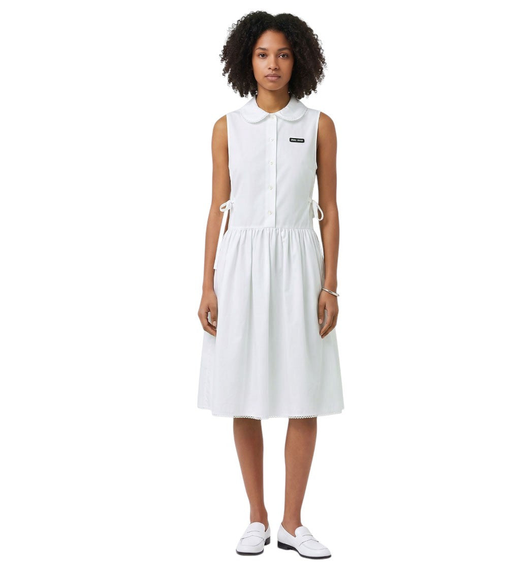 White Shirt Collar Mini Dress 3