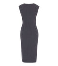 Dark Grey Boat Neck Midi Dress 1